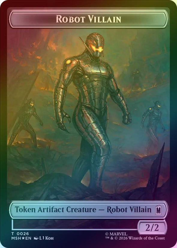 Villain (025) // Robot Villain (026) Token (Foil) (TMSH)