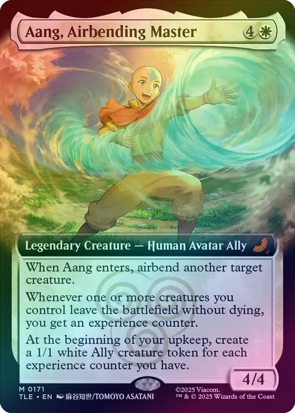 Aang, Airbending Master - Extended Art (Foil) (TLE)