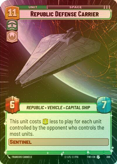 Republic Defense Carrier (Hyperspace) - 369 - Uncommon (Foil)