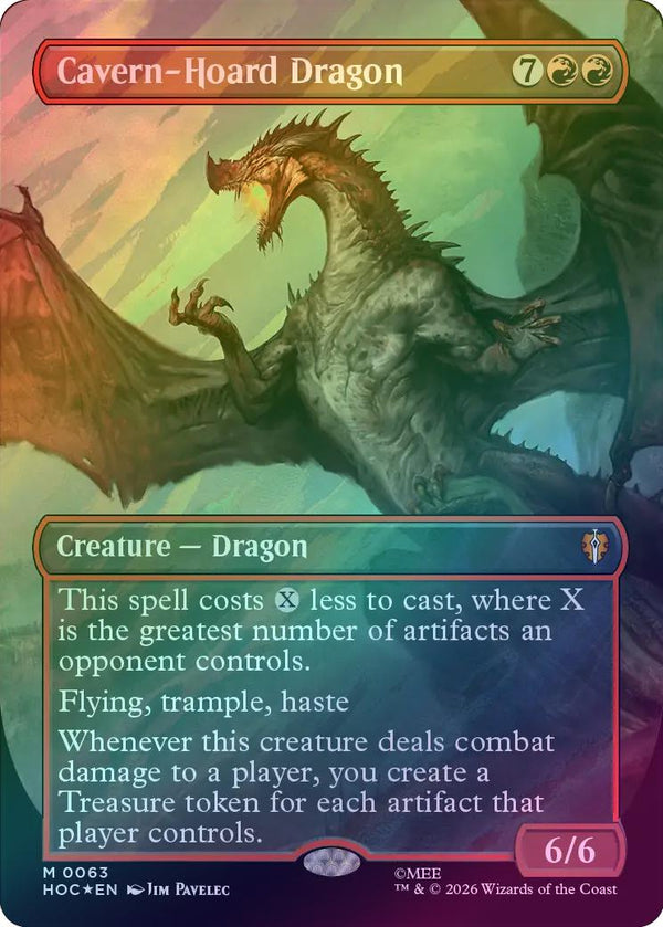 Cavern-Hoard Dragon - Borderless (Surge Foil) (HOC) (Pre-Order)