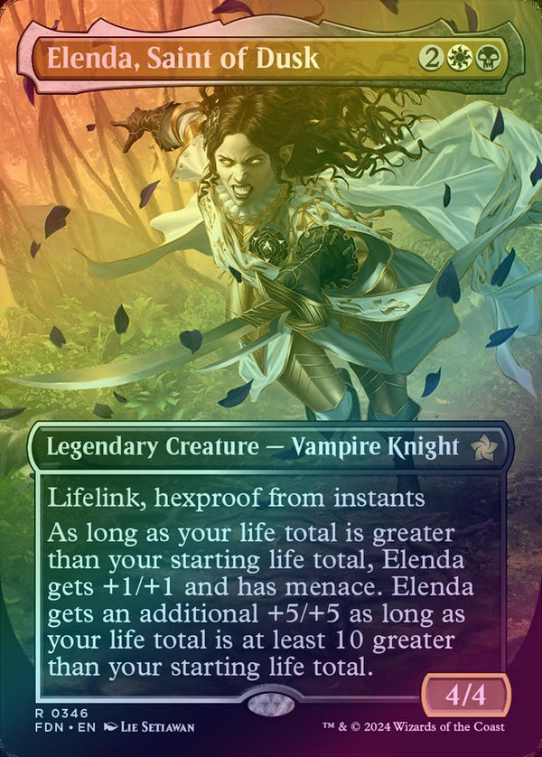 Elenda, Saint of Dusk - Borderless (Foil) (FDN)