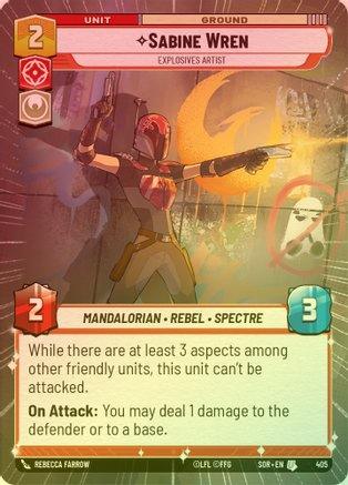 Sabine Wren - Explosives Artist (Hyperspace) - 405 - Uncommon (Foil)