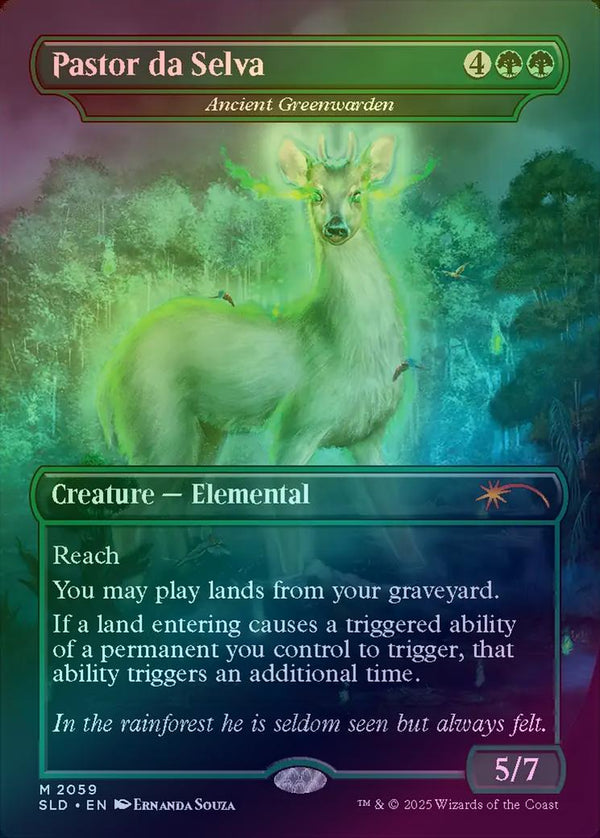 Pastor da Selva // Ancient Greenwarden - Nuestra Magia (Rainbow Foil) (SLD)