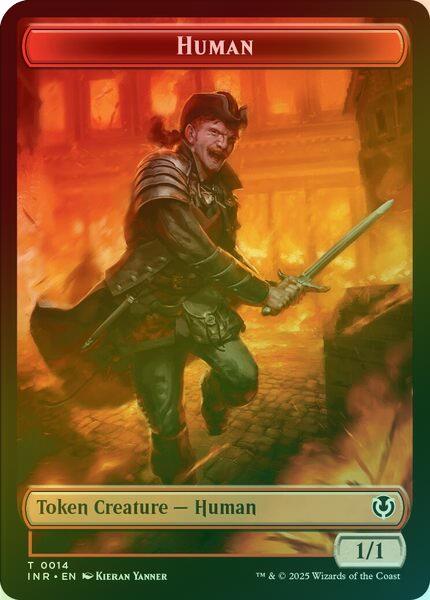 Human (014) // Emblem - Chandra, Dressed to Kill Token (Foil) (TINR)