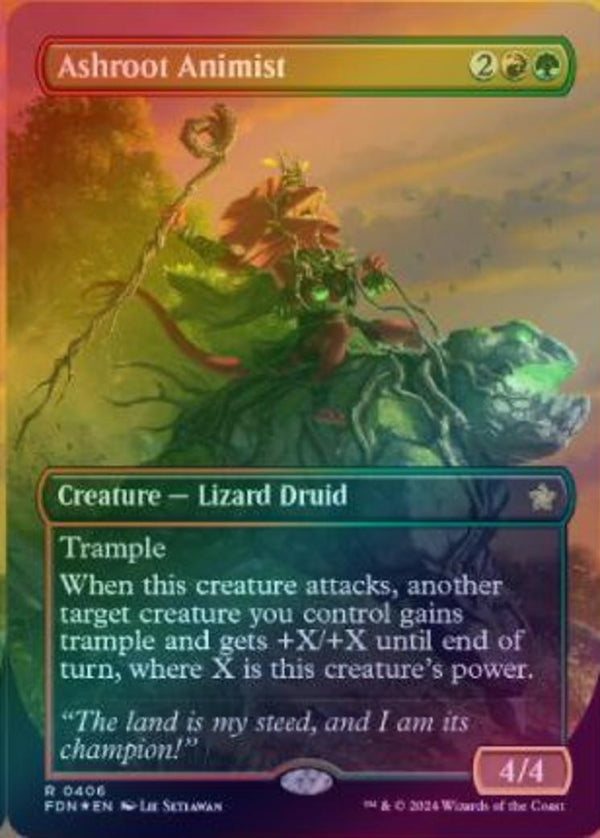 Ashroot Animist - Borderless (Mana Foil) (FDN)