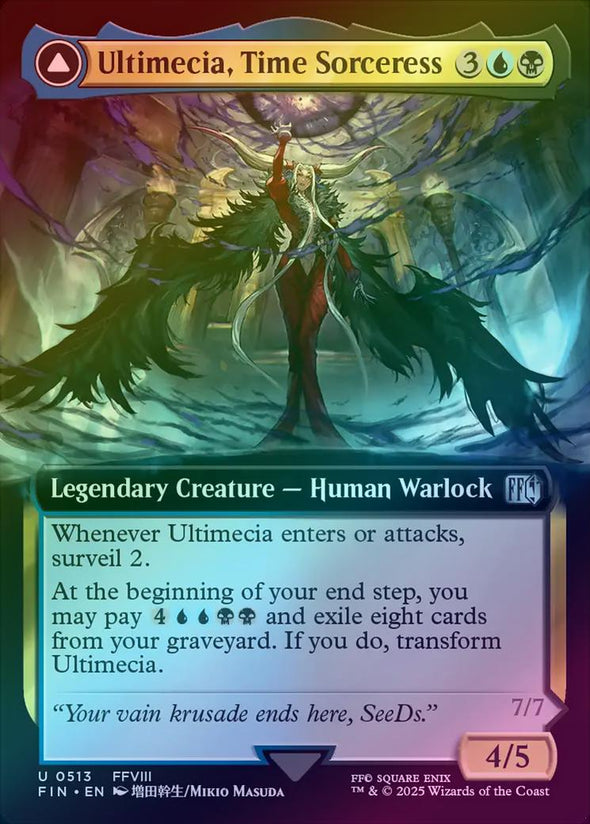 Ultimecia, Time Sorceress // Ultimecia, Omnipotent - Extended Art (Foil) (FIN)