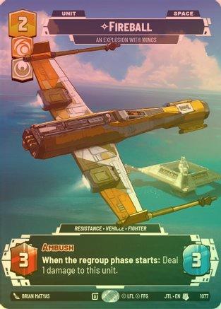Fireball - An Explosion With Wings - 1077 - Uncommon (Prestige Foil)