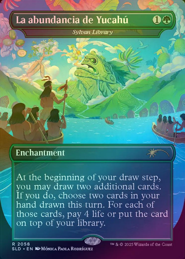 La abundancia de Yucahú // Sylvan Library - Nuestra Magia (Rainbow Foil) (SLD)