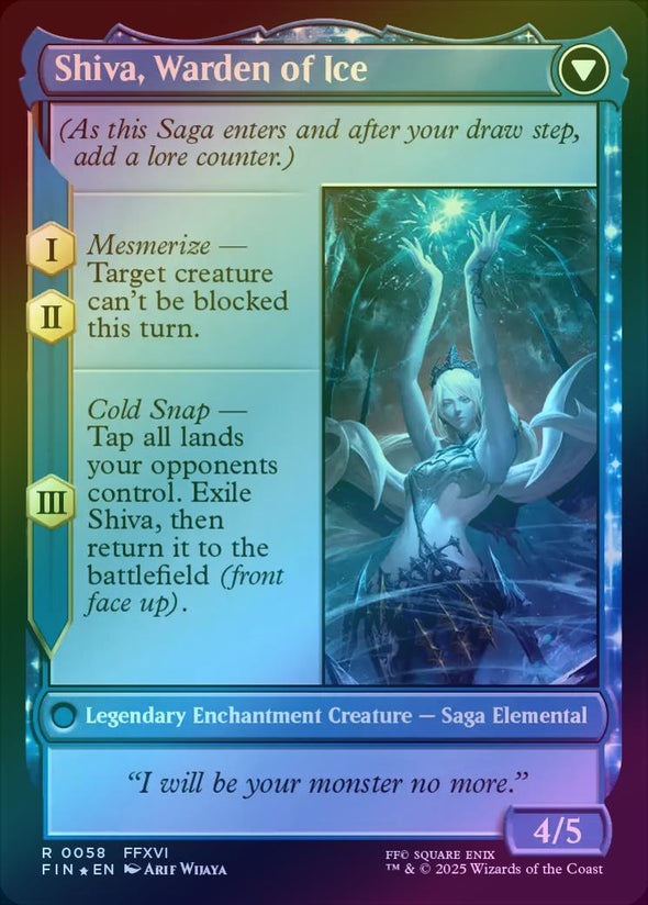Jill, Shiva's Dominant // Shiva, Warden of Ice - Prerelease Promo (Foil) (PFIN)