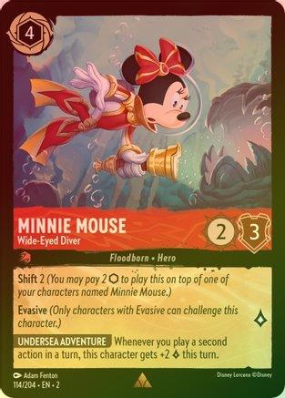 Minnie Mouse (Wide-Eyed Diver) - 114/204 - Rare (Foil)