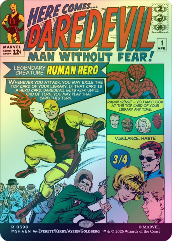 Daredevil, Man Without Fear - Borderless Classic Comic (Foil) (MSH) (Pre-Order)