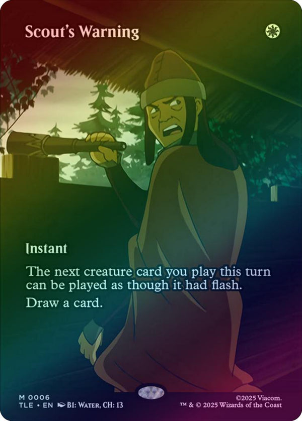 Scout's Warning - Borderless Source Material (Foil) (TLE)