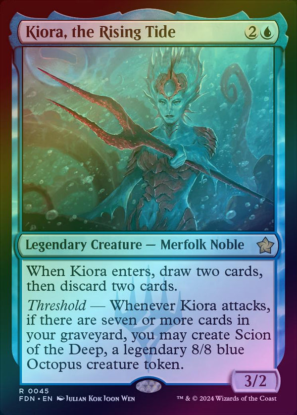 Kiora, the Rising Tide (Foil) (FDN)