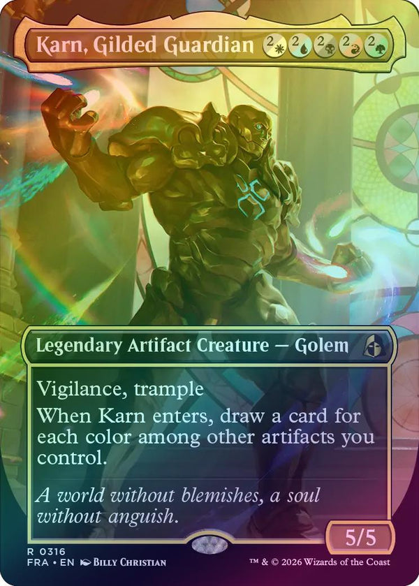 Karn, Gilded Guardian - Borderless Echo (Foil) (FRA)