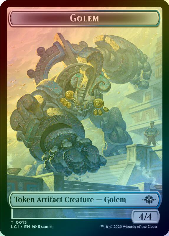 Treasure (002) // Golem Token (Foil) (TREX)