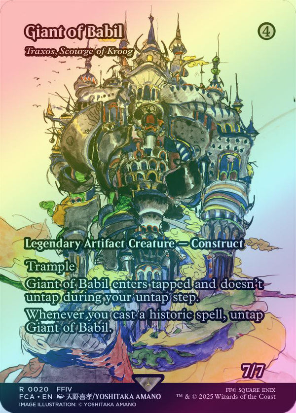 Giant of Babil // Traxos, Scourge of Kroog - Borderless (Foil) (FCA)