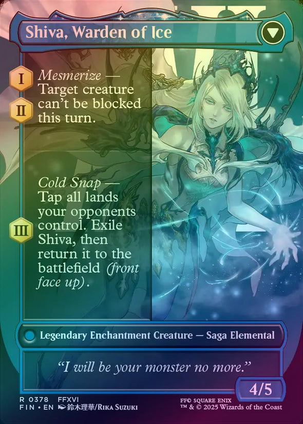 Jill, Shiva's Dominant // Shiva, Warden of Ice - Borderless (Foil) (FIN)