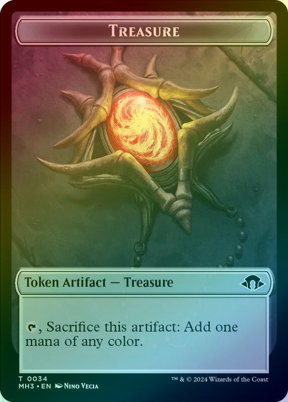 Dragon // Treasure Token (Ripple Foil) (TM3C)