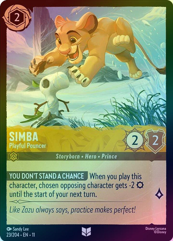 Simba (Playful Pouncer) - 23/204 - Uncommon (Foil)