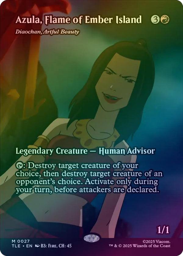 Azula, Flame of Ember Island // Diaochan, Artful Beauty - Borderless Source Material (Foil) (TLE)