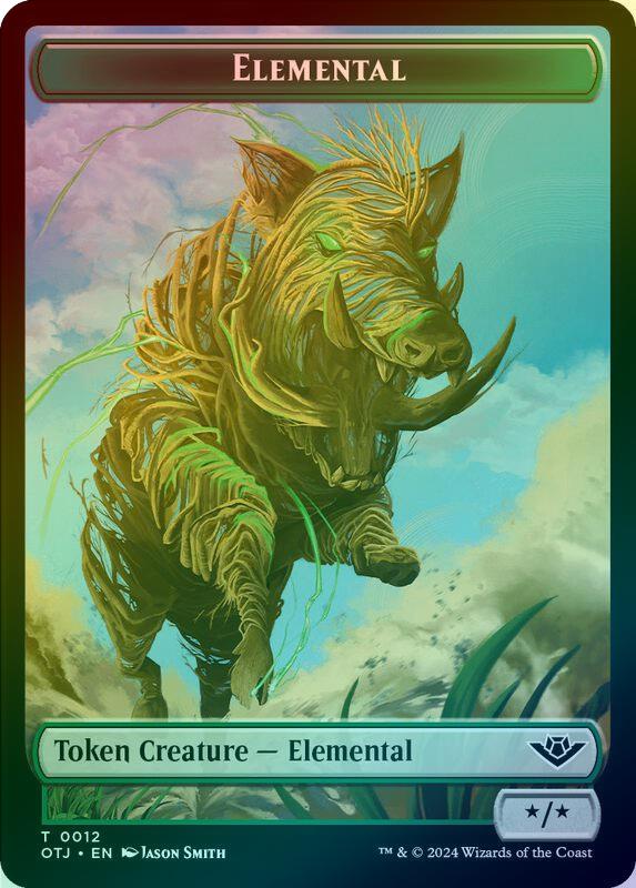 Mercenary // Elemental Token (Foil) (TOTJ)