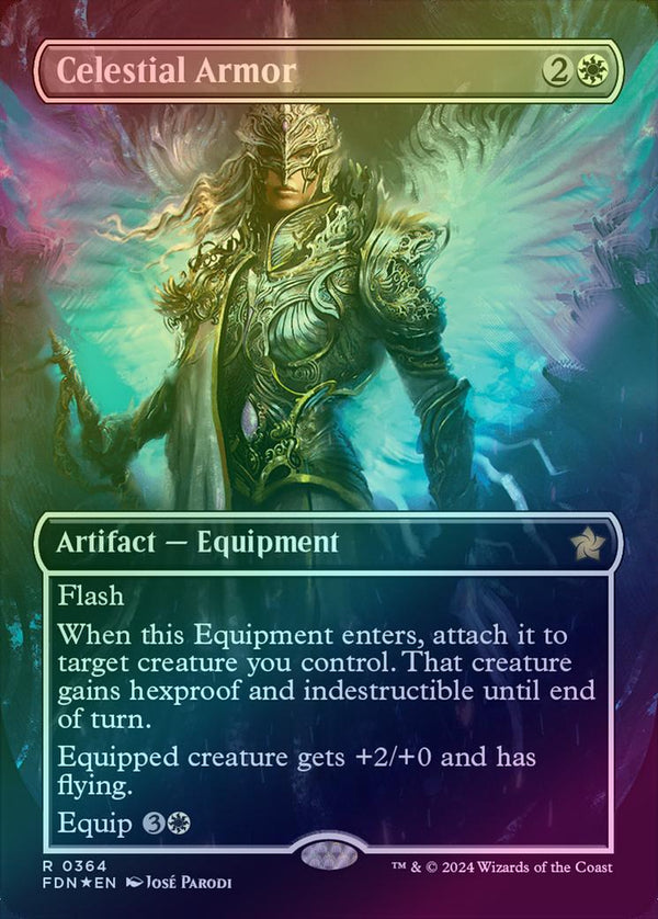 Celestial Armor - Borderless (Mana Foil) (FDN)