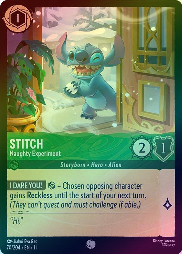 Stitch (Naughty Experiment) - 70/204 - Common (Foil)