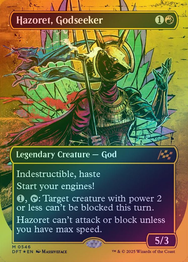 Hazoret, Godseeker - Borderless Graffiti Giant (First-Place Foil) (DFT)