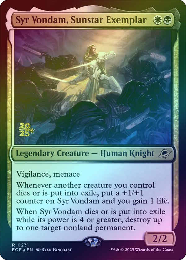 Syr Vondam, Sunstar Exemplar - Prerelease Promo (Foil) (PEOE)