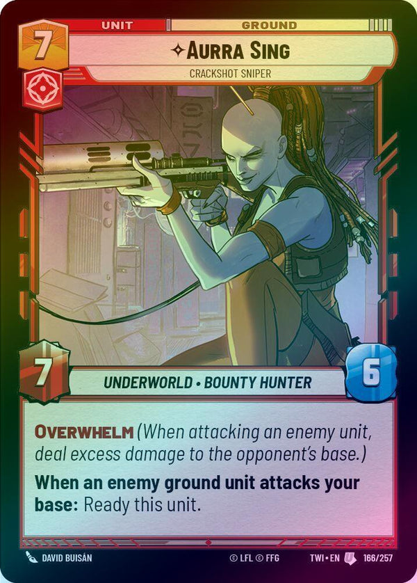 Aurra Sing - Crackshot Sniper - 166/257 - Uncommon (Foil)