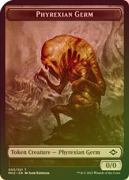 Treasure (021) // Phyrexian Germ (Foil) (MH2 Token)