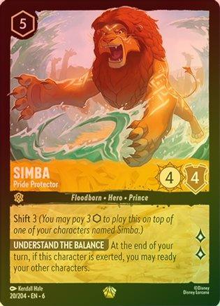 Simba (Pride Protector) - 20/204 - Legendary (Foil)