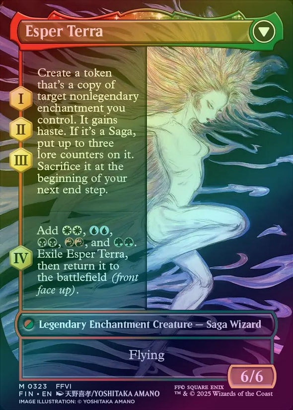 Terra, Magical Adept // Esper Terra - Borderless Artist Card (Foil) (FIN)