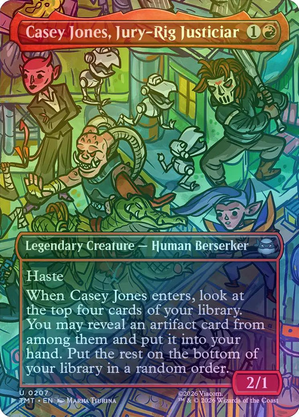 Casey Jones, Jury-Rig Justiciar - Borderless Scene (Foil) (TMT)