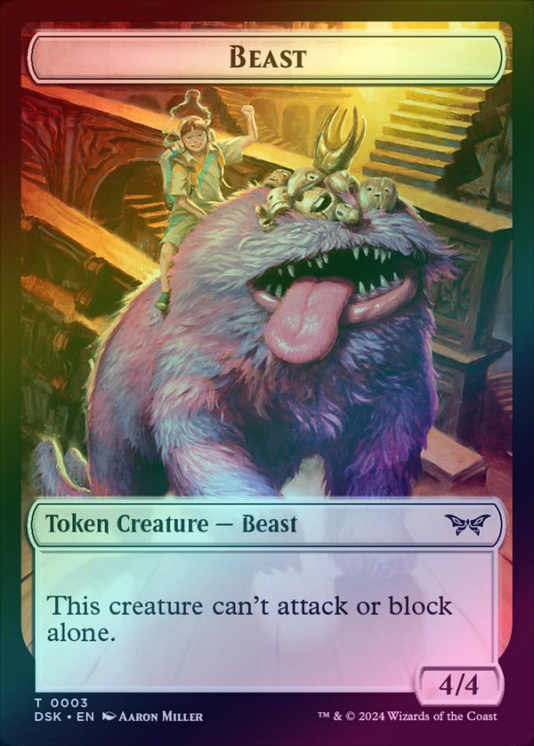 Beast // Manifest Token (Foil) (TDSK) (Copy)