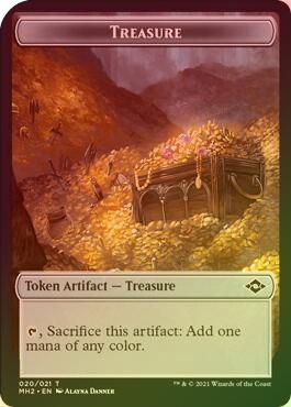 Treasure (020) // Beast (Foil) (MH2 Token)