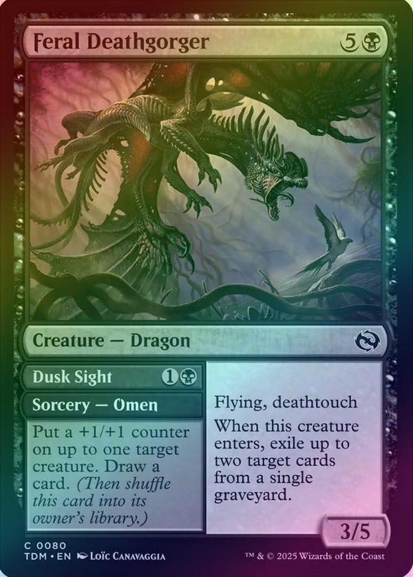 Feral Deathgorger // Dusk Sight (Foil) (TDM)