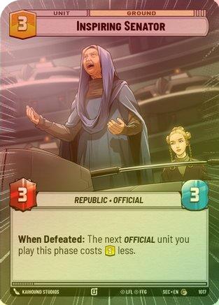 Inspiring Senator (Hyperspace Foil) - 1017 - Common (Foil)