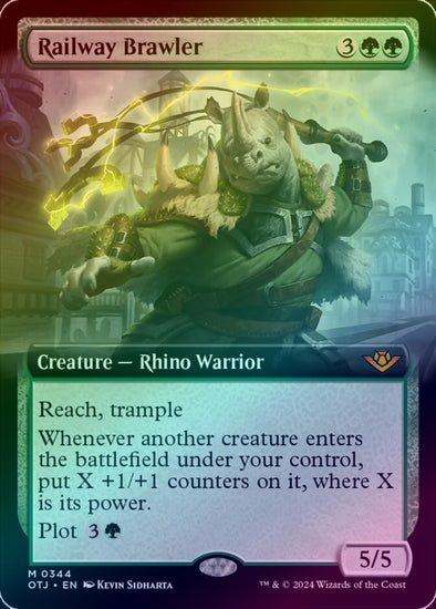 Railway Brawler - Extended Art (Foil) (OTJ)