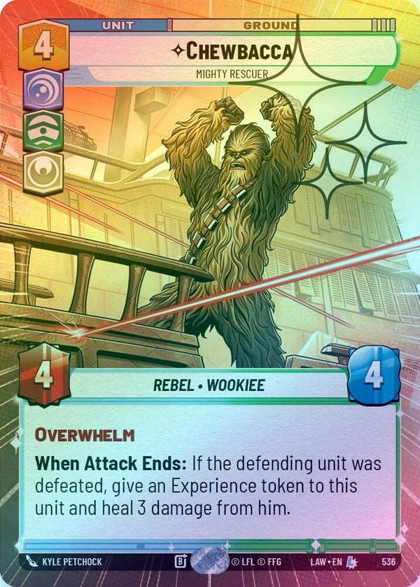 Chewbacca - Mighty Rescuer (Hyperspace Foil) - 536 - Legendary (Foil)