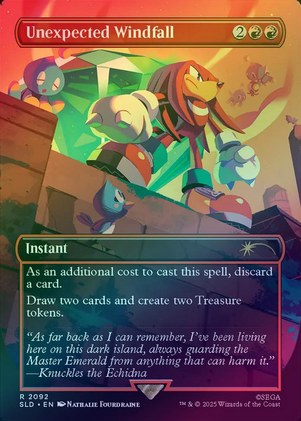 Unexpected Windfall - Secret Lair x Sonic: Chasing Adventure (Rainbow Foil) (SLD)