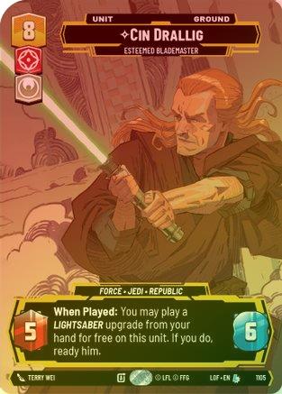 Cin Drallig - Esteemed Blademaster (Prestige Foil) - 1105 - Legendary