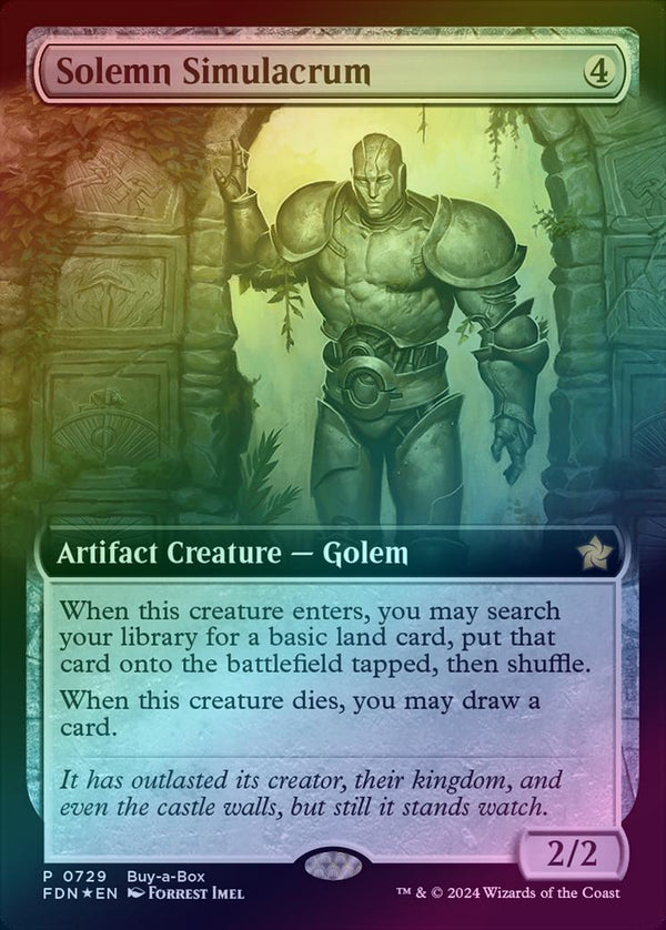 Solemn Simulacrum - Borderless - Buy-A-Box (Foil) (FDN)
