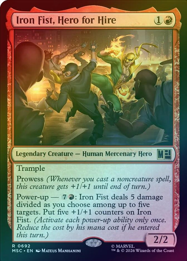 Iron Fist, Hero for Hire (Foil) (MSC)
