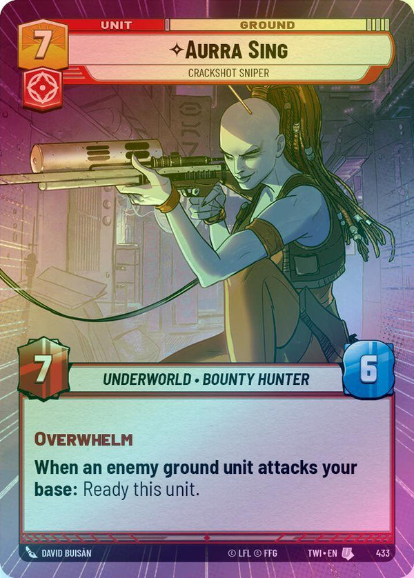 Aurra Sing - Crackshot Sniper (Hyperspace) - 433 - Uncommon (Foil)