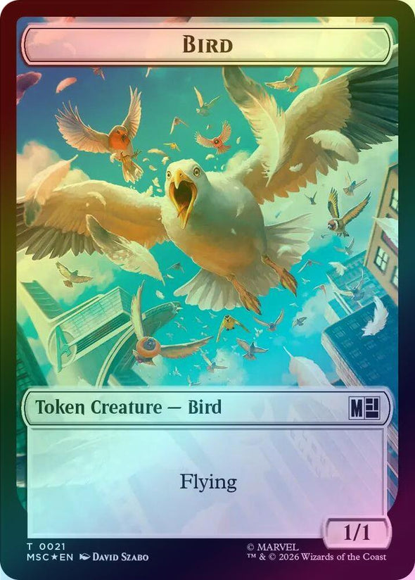 Treasure (027) // Bird (021) Token (Surge Foil) (TMSC)