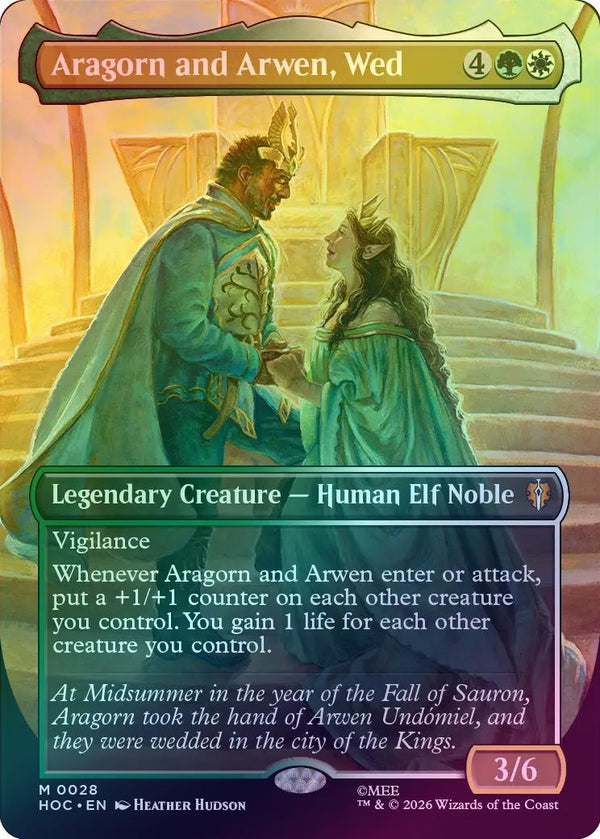 Aragorn and Arwen, Wed - Borderless (Foil) (HOC)