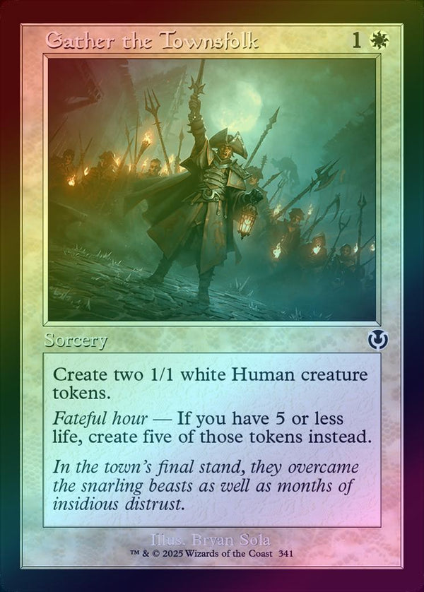 Gather the Townsfolk - Retro Frame (Foil) (INR)