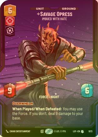 Savage Opress - Imbued With Hate (Prestige Foil) - 1073 - Uncommon (Foil)