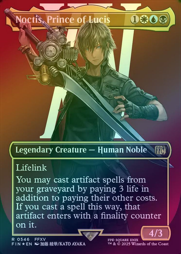 Noctis, Prince of Lucis - Borderless (Surge Foil) (FIN)